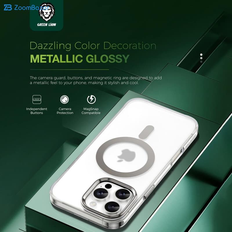 قاب گرین لاین مدل GNMTMG16PMTI مناسب برای گوشی موبایل اپل iPhone 16 Pro Max — تصویر ۲