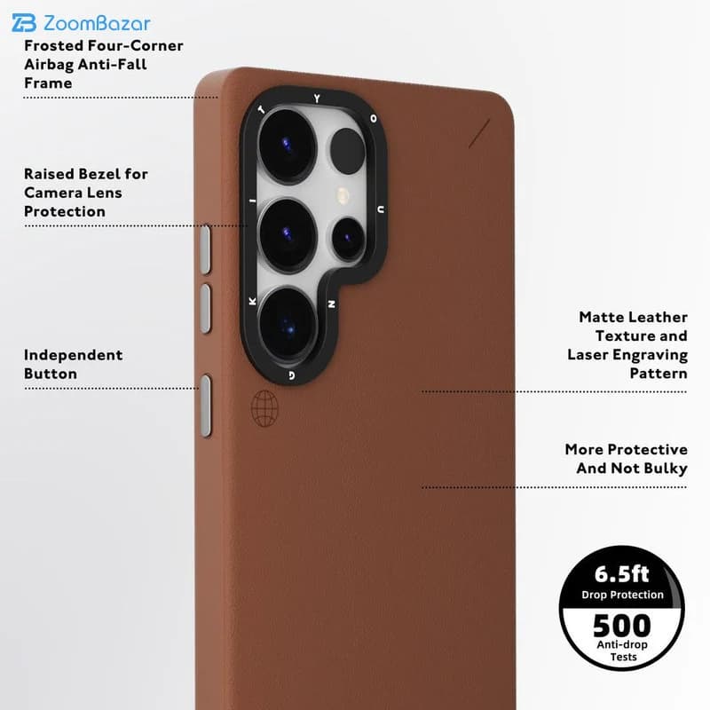 قاب یانگ کیت مدل Matte Leather Case مناسب برای گوشی موبایل سامسونگ Galaxy S25 Ultra — تصویر ۹