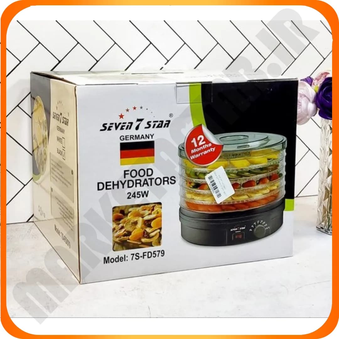 7S-FD579میوه خشک کن 5طبقه 245وات مشکی سون استار
