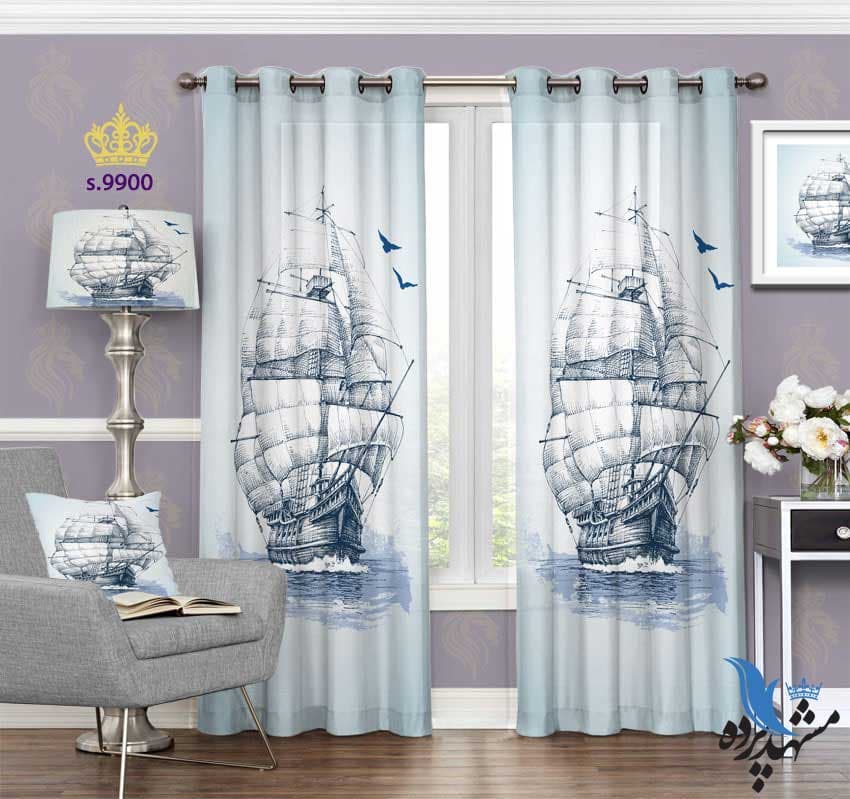 پرده پانچ فانتزی طرح کشتی کد S9900