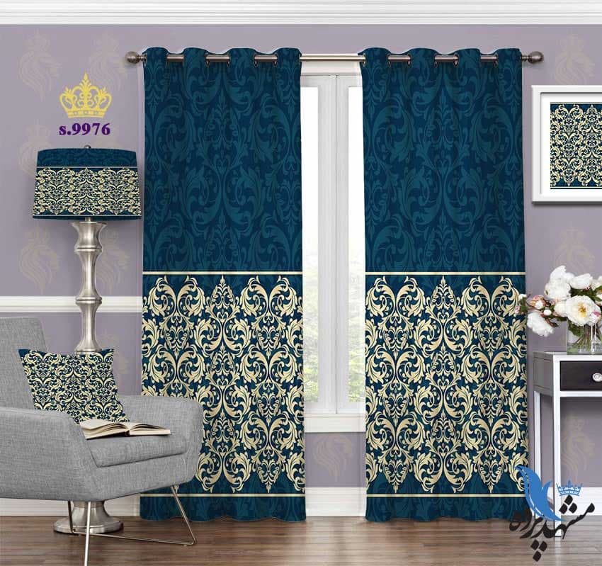 پرده پانچ اسلیمی طرح پیچک کد S9976