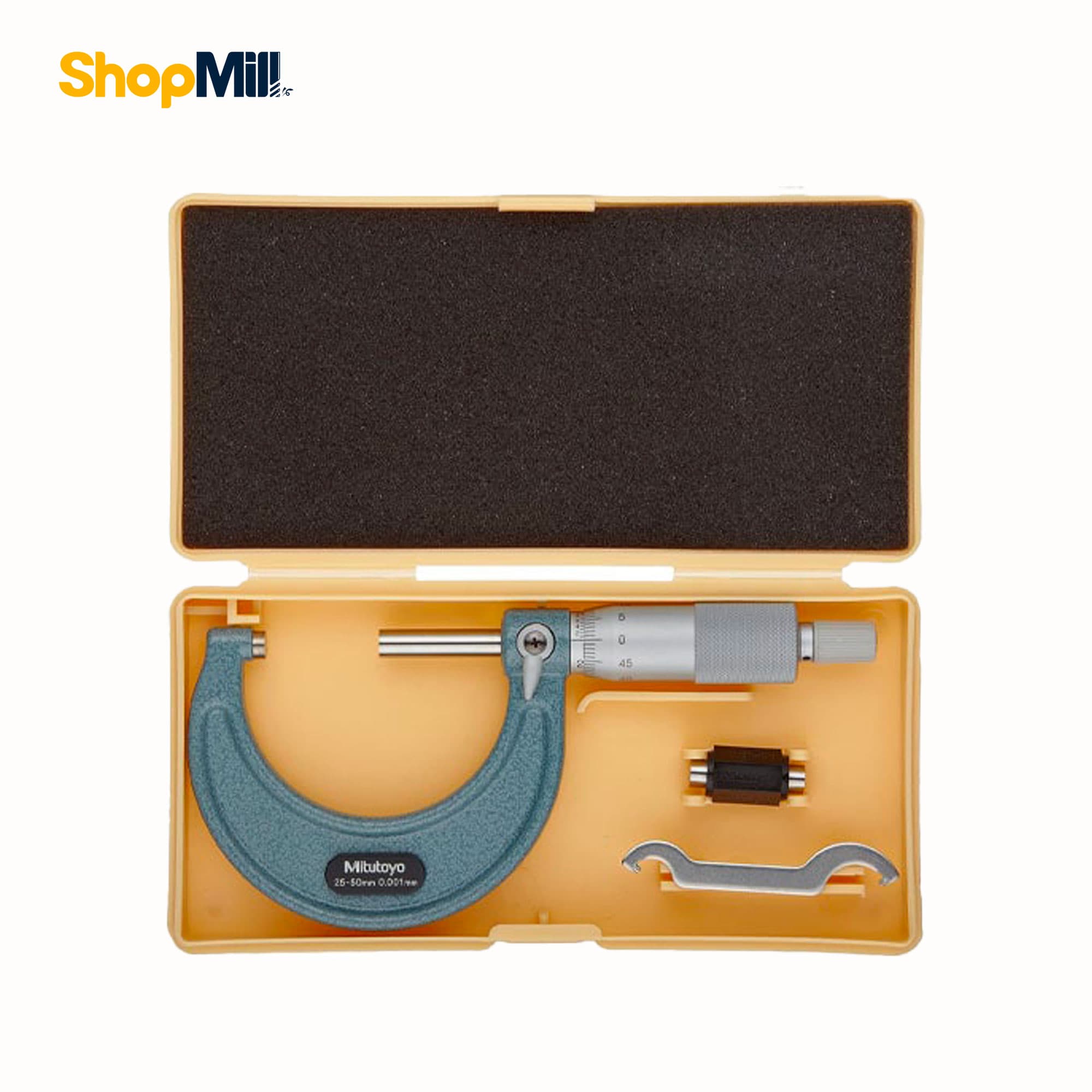 میکرومتر میتوتویو (Mitutoyo) 50-25 میلی متر خارج سنج مدل 130-103 — تصویر ۲