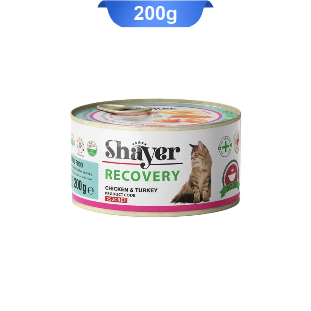 کنسرو گربه شایر ریکاوری طعم مرغ و بوقلمون وزن 200 گرم Shayer Recovery — تصویر ۲
