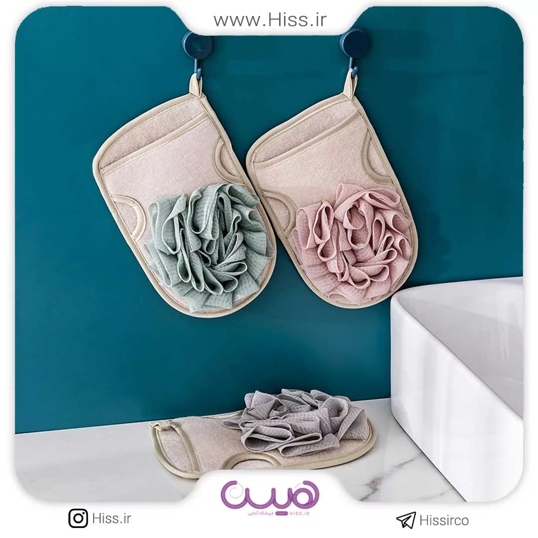 لیف دستکشی توپی طرح دار