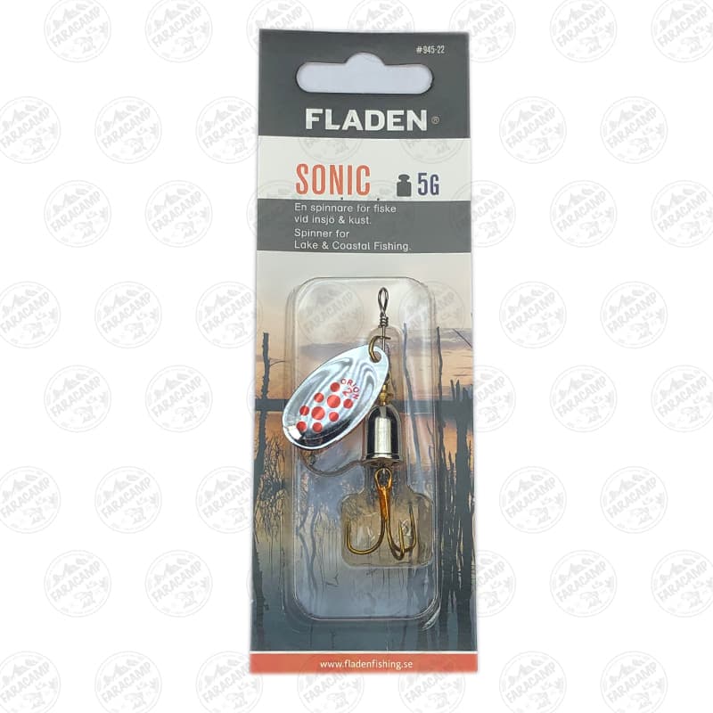 لانسه ماهیگیری سایز ۲ نقره ای خال قرمز Fladen فلادن — تصویر ۲