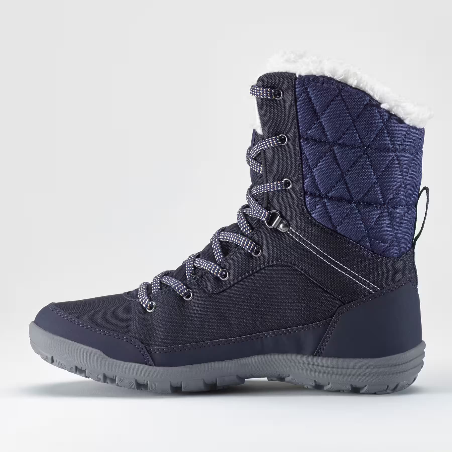 کفش زمستان – بوت زنانه کچوا – ضدآب 2023 Quechua Women’s Waterproof Outdoor Snow Boots – High Shaft – Black – SH100 — تصویر ۳