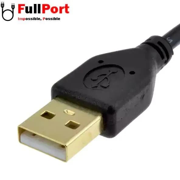 کابل دیتا مینی USB 5 پین به USB 2.0 Type A – برند FARANET – مدل 2503-FN – طول 30 سانتیمتر – مشکی – گارانتی فرانت 1 ساله — تصویر ۵