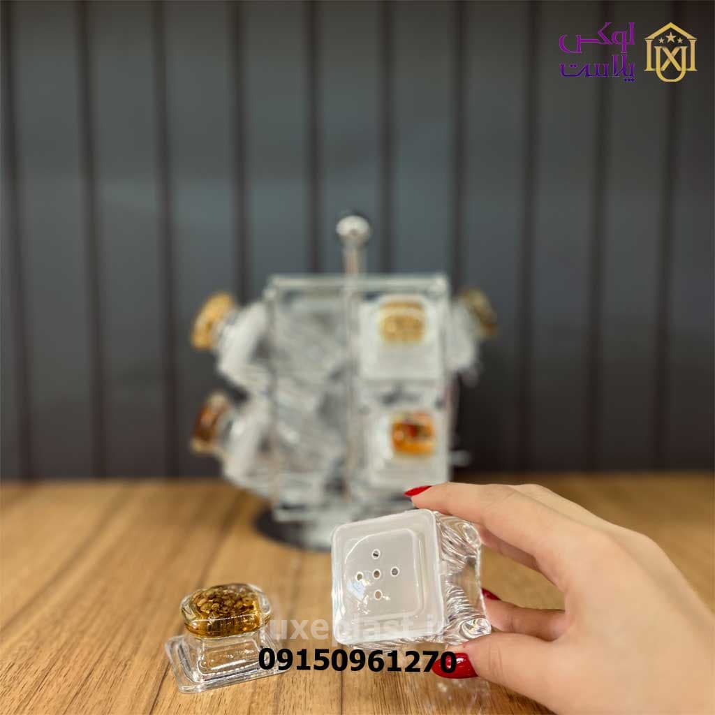 جا ادویه اکرولیک 8 تایی گردان مدل مربع 8694 — تصویر ۴
