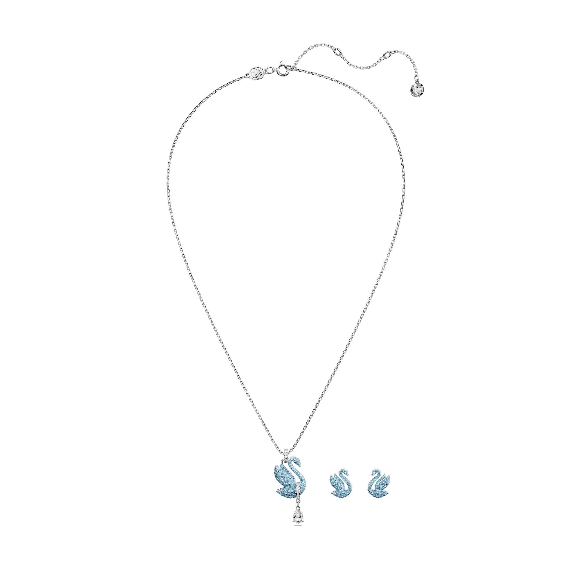 نیم ست نقره ای سواروسکی اورجینال Swarovski Iconic Swan Set 5660597 — تصویر ۶