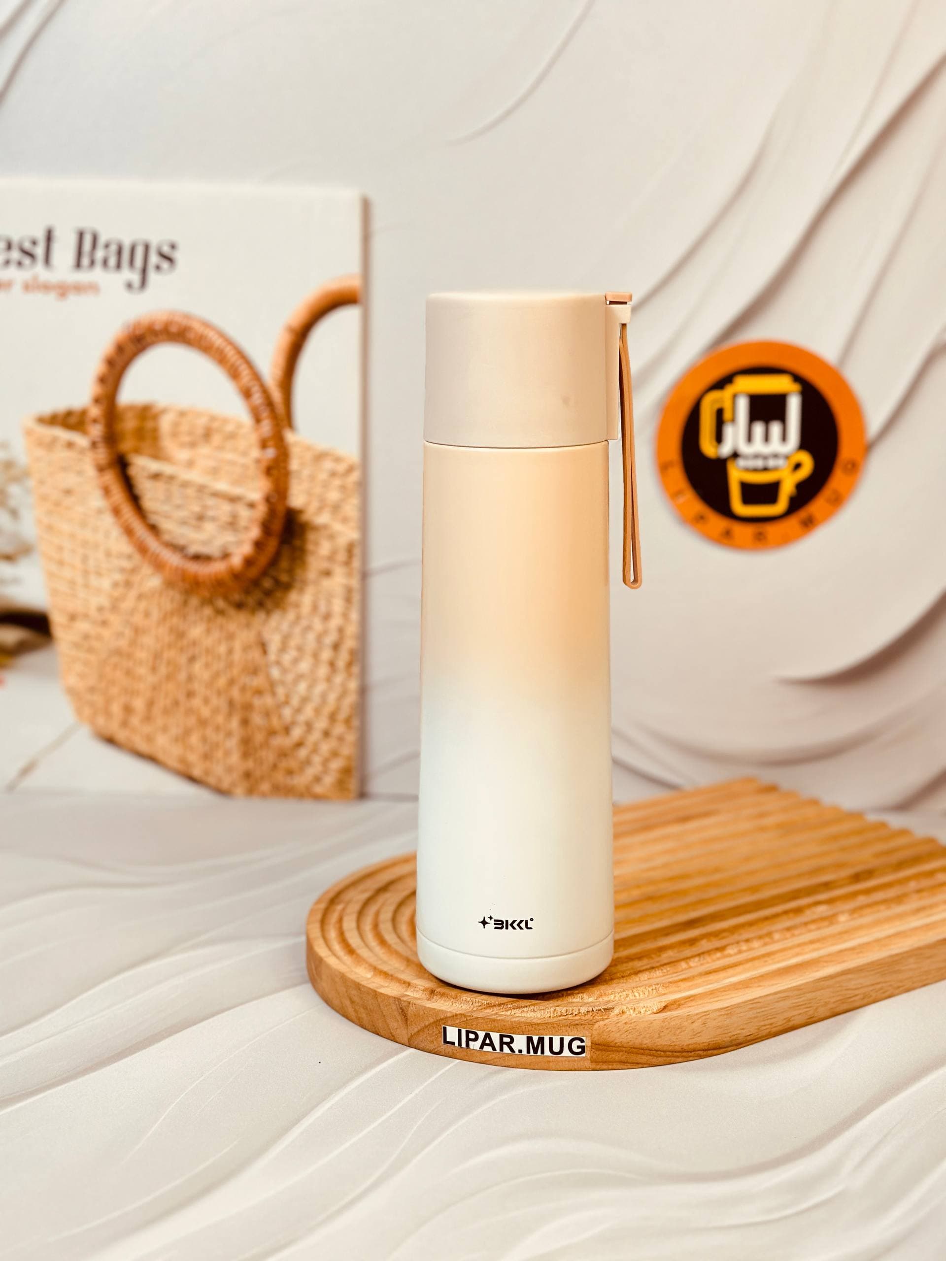 فلاسک استوانه ای آبرنگی پاستیلی کد 6220 — تصویر ۲
