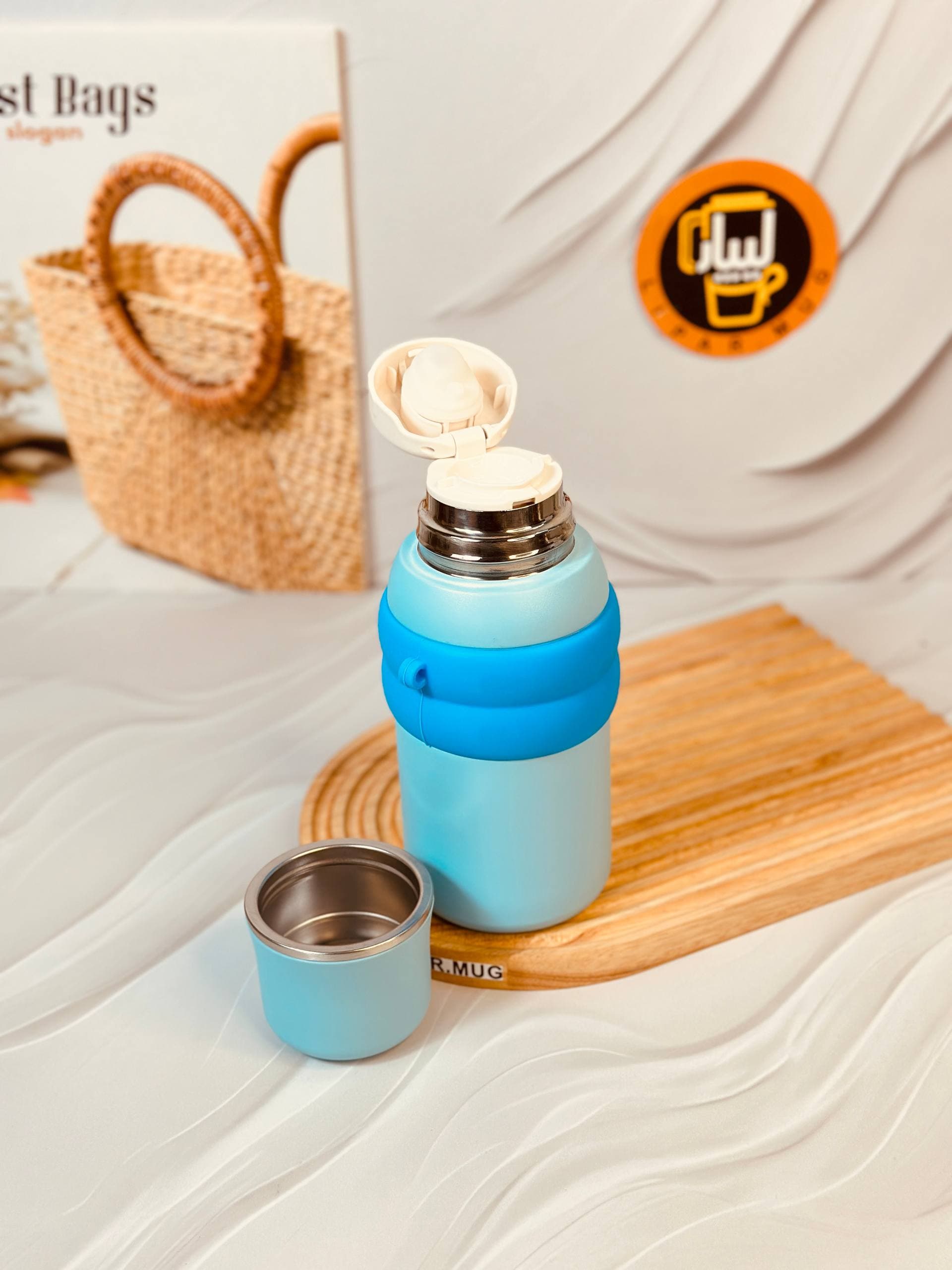فلاسک دوحالته دور سیلیکونی کوچک 600 میل کد 6209 — تصویر ۶
