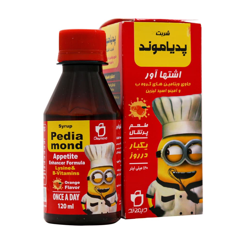 شربت اشتها آور پدیاموند دیموند 120 میلی لیتر Daymond Pedia Mond Appetite Syrup Dor Kids 120 ml
