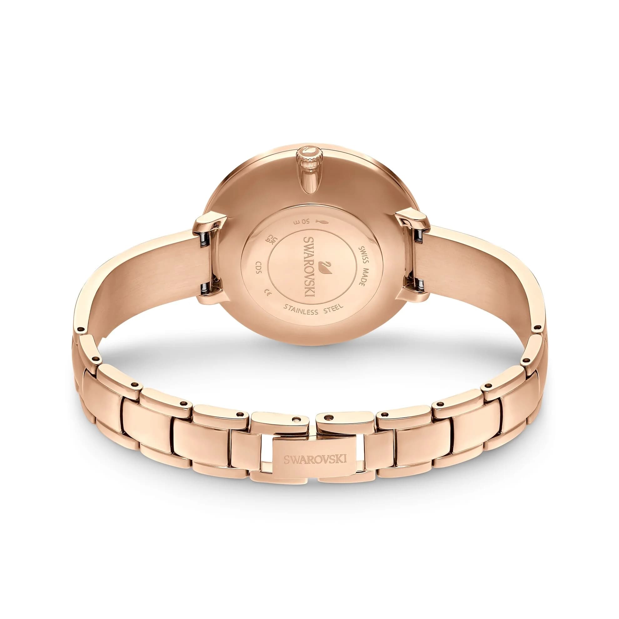 ساعت مچی طوسی و رزگلد سوئیسی سواروسکی اورجینال Swarovski Crystalline Delight watch 5642218 — تصویر ۷