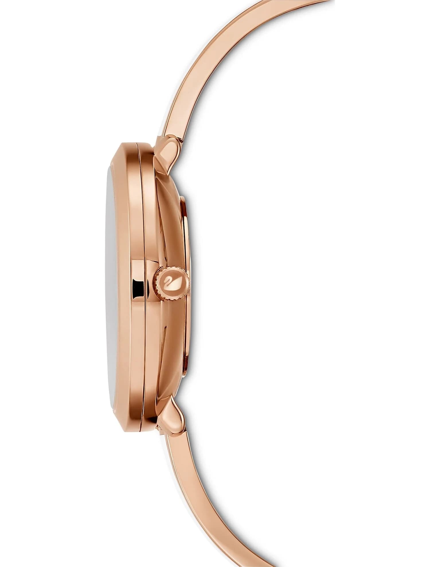 ساعت مچی سفید و رزگلد سوئیسی سواروسکی اورجینال Swarovski Crystalline Delight watch 5580541 — تصویر ۴