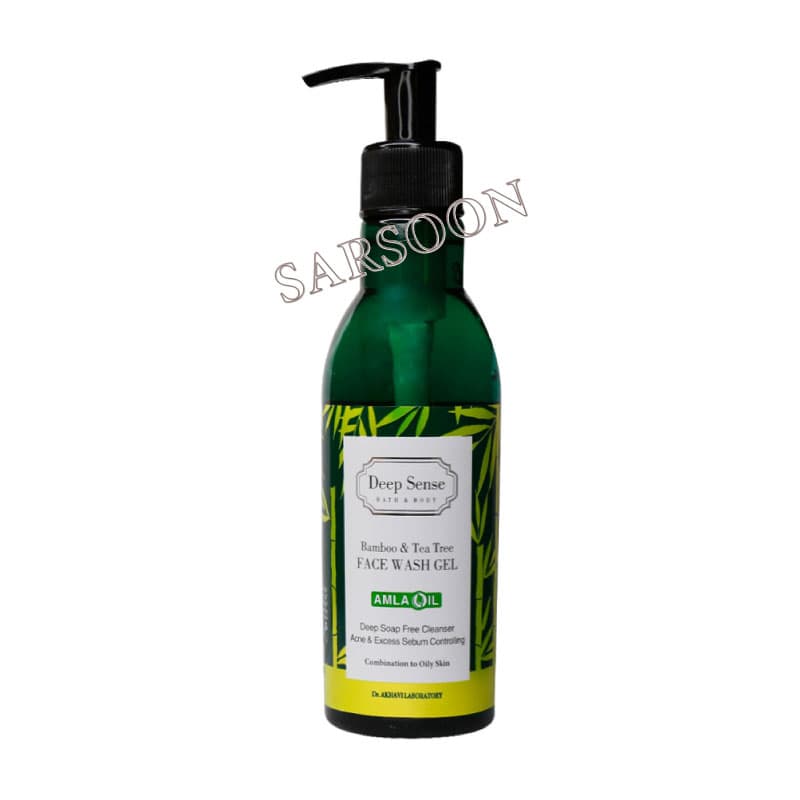 ژل شستشوی صورت پوست چرب دیپ سنس سی گل حاوی عصاره بامبو و درخت چای 250 میلی لیتر Deep Sense Bamboo And Tea Tree Face Wash Gel