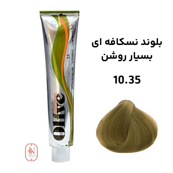 رنگ مو الیو شماره 10.35 بلوند نسکافه ای بسیار روشن — تصویر ۵