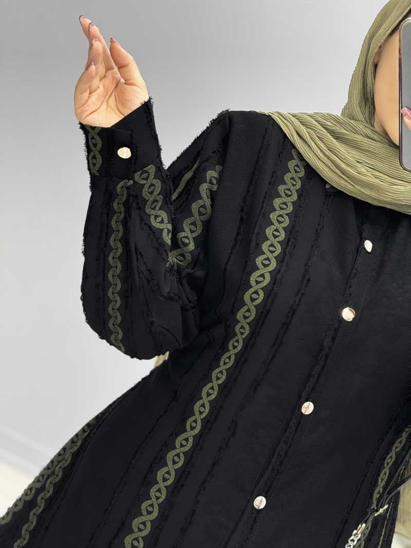 مانتو ژاکارد پیچک کد 106412 — تصویر ۲