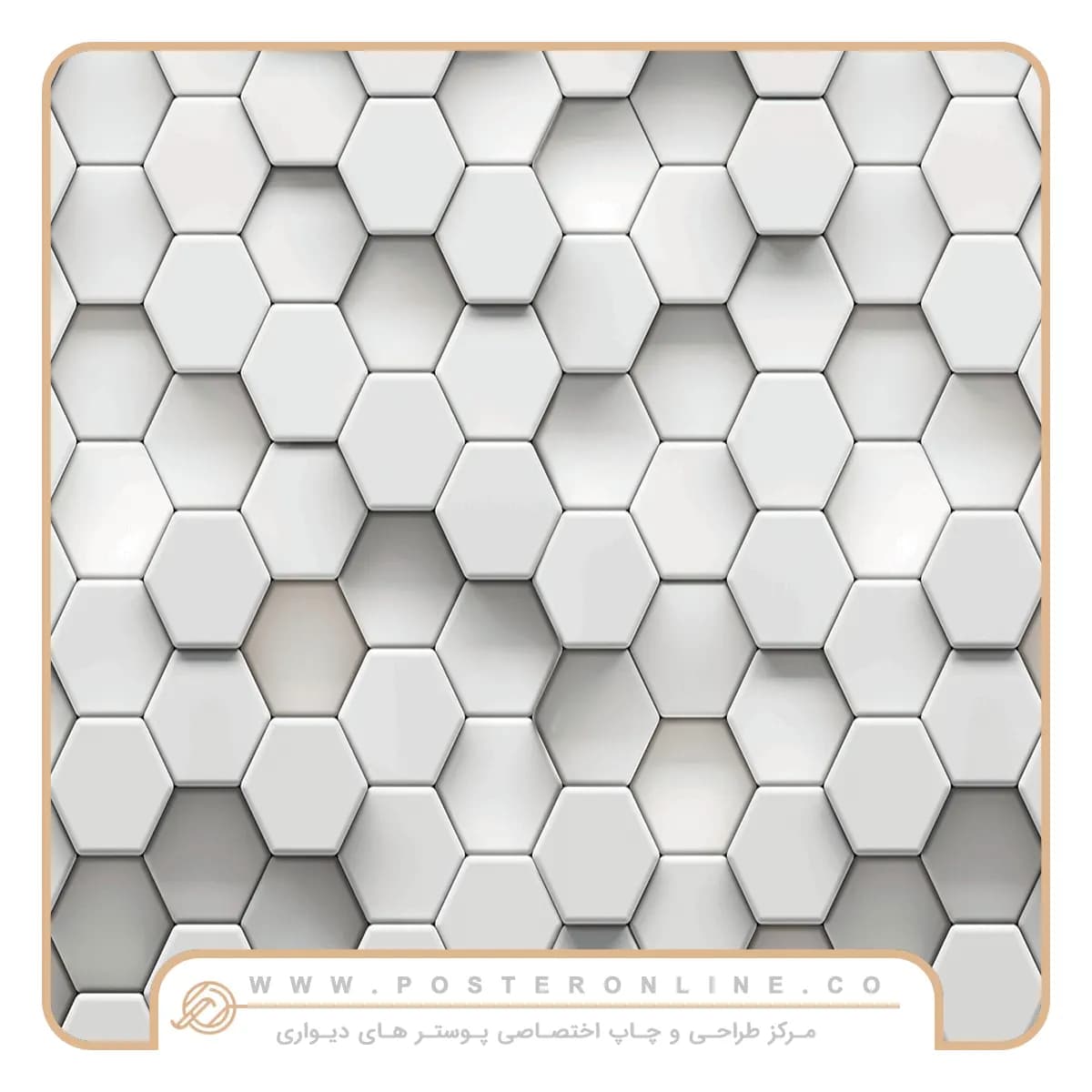 پوستر دیواری سه بعدی هندسی کد b-9412 — تصویر ۲