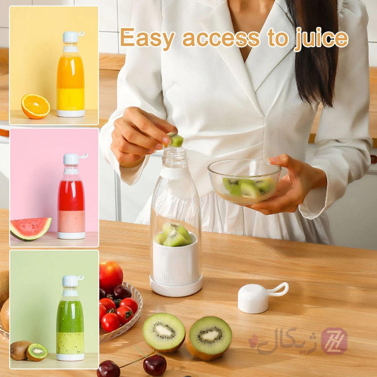 دستگاه شیکر و مخلوط کن شارژی مینی جویس ظرفیت 350 میلی لیتر مدل Mini juice — تصویر ۶