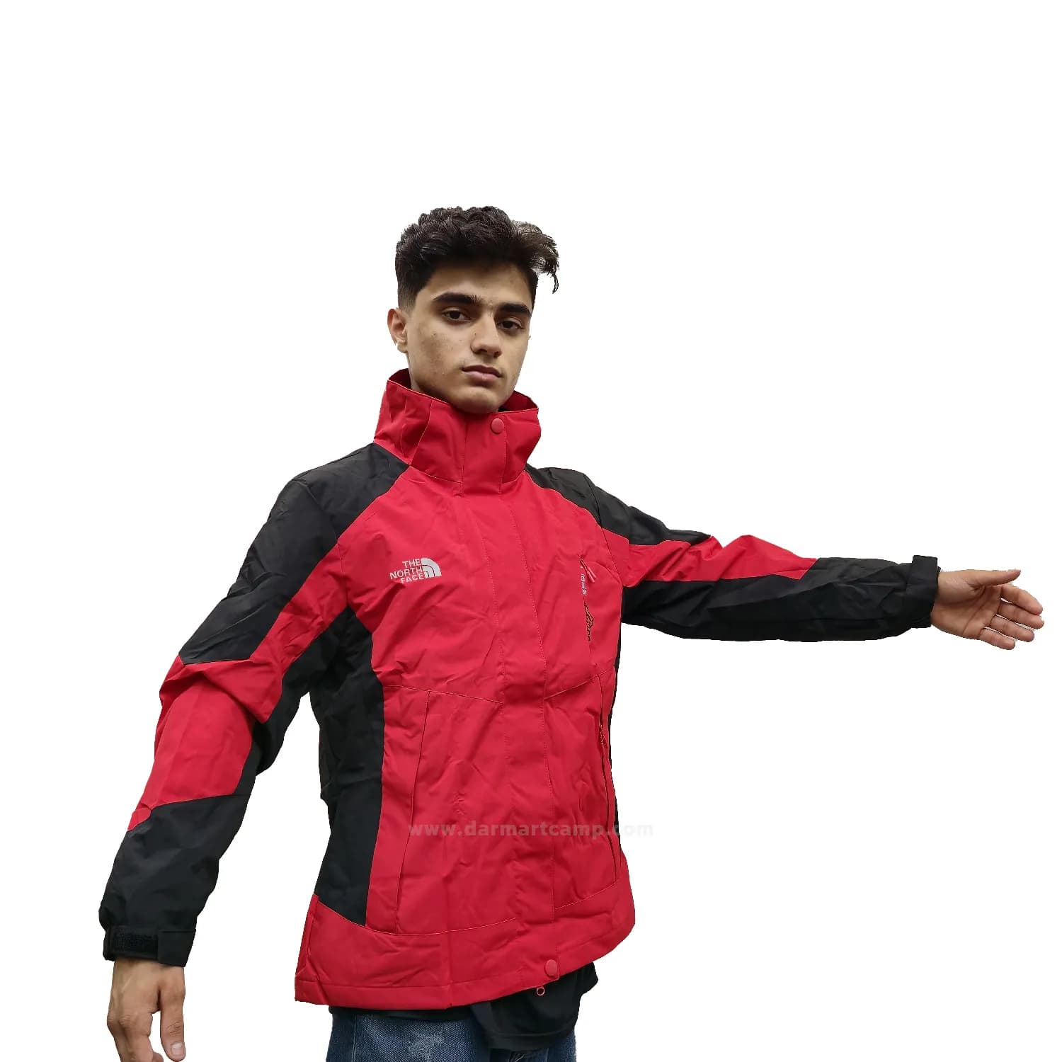 کاپشن گورتکس دوپوش ضد آب نورث فیس مردانه مدل GORE-TEX – سبز تیره — تصویر ۸