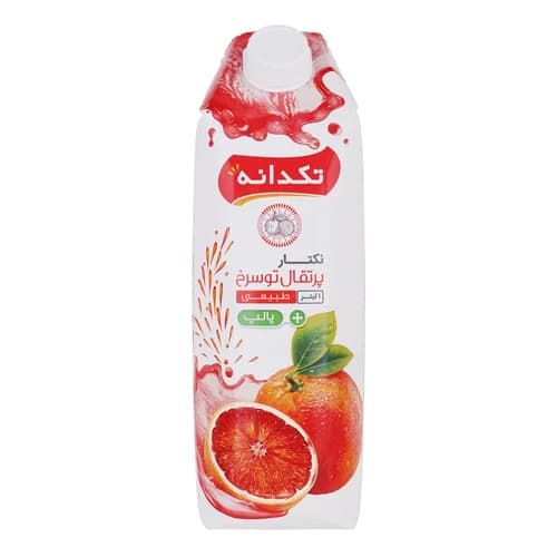 آبمیوه پرتقال پالپ دار توسرخ تکدانه 1 لیتر