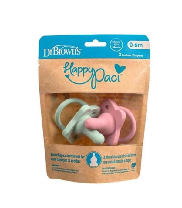 پستانک سیلیکونی 0 تا 6 ماه دکتر براون Dr Browns مدل Happy Paci — تصویر ۲