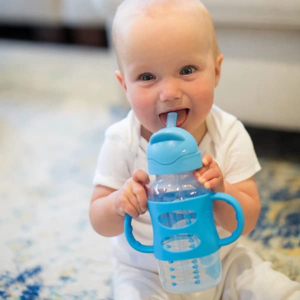 لیوان آموزشی نی دار دکتر براون 270 میل دهانه عریض مدل Sippy Straw Bottle — تصویر ۴