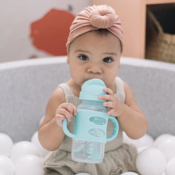لیوان آموزشی نی دار دکتر براون 270 میل دهانه عریض مدل Sippy Straw Bottle — تصویر ۳
