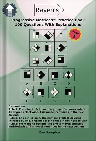 دانلود کتاب Raven’s Progressive Matrices™ Practice Book: Raven’s Matrices, Exam Prep, Practice Questions, IQ Test, Test Preparation, IQ Questions, Logical Reasoning, … Test, Explanat