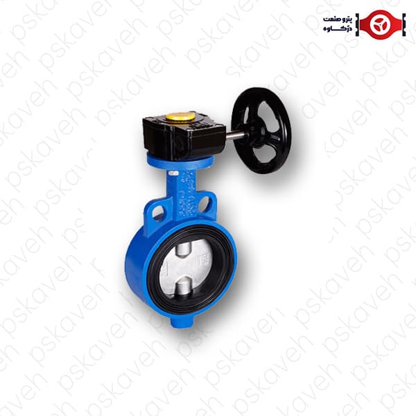 شیر پروانه ای PN10 پروانه استیل 304 ویفری گیربکسی چدنی میراب