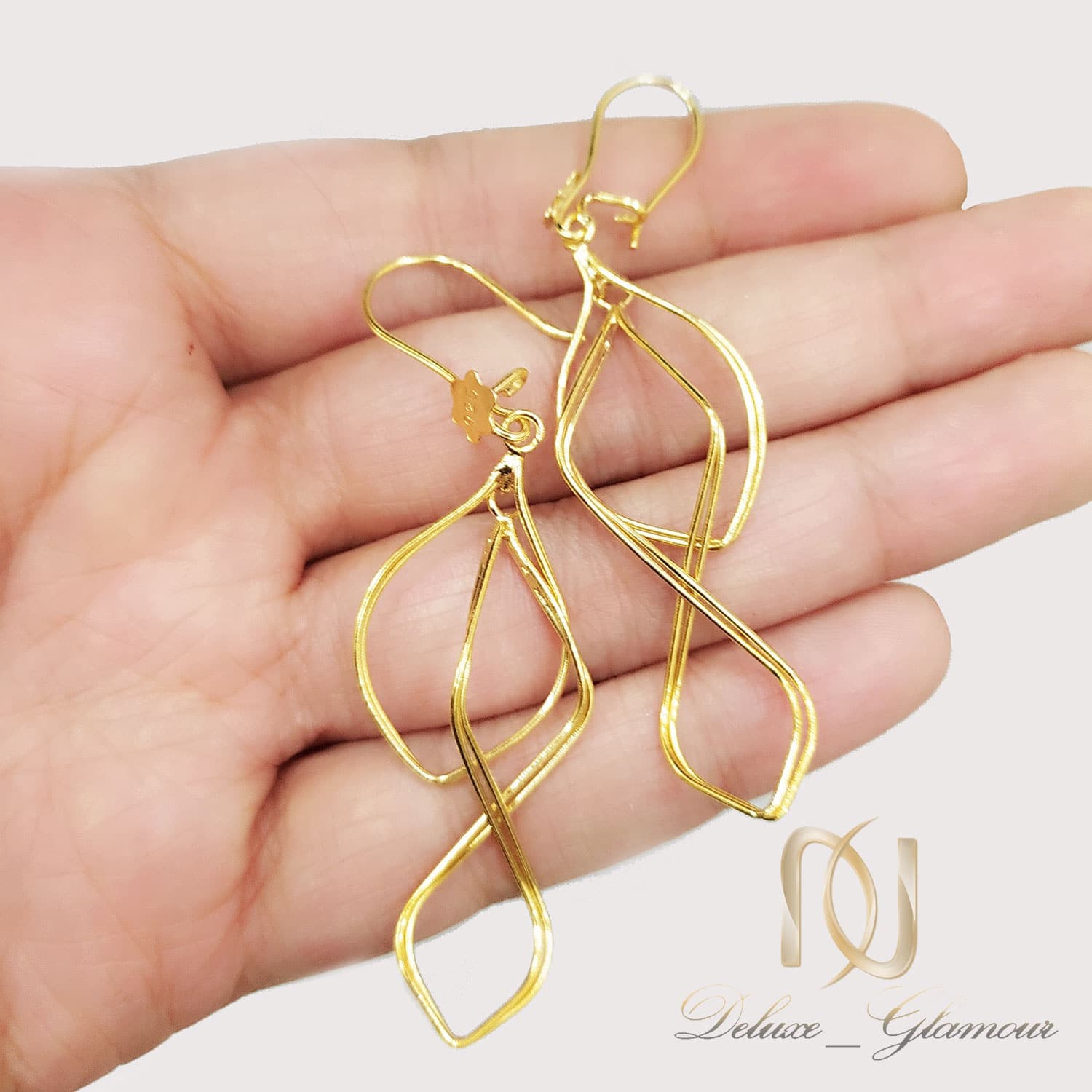 گوشواره آویزی بلند نقره 925 اصل er-n238 — تصویر ۳