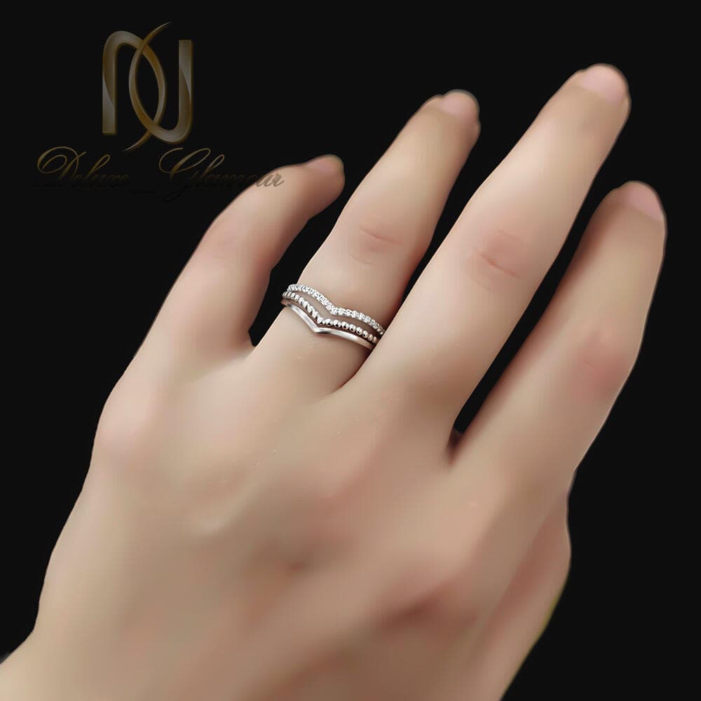 انگشتر نقره 925 زنانه ظریف نگین سفید rg-n922 — تصویر ۲