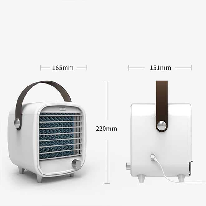 فن کولر آبی قابل حمل رومیزی USB تهویه مطبوع قالب یخ Bladeless Fan Desktop Portable Water — تصویر ۶
