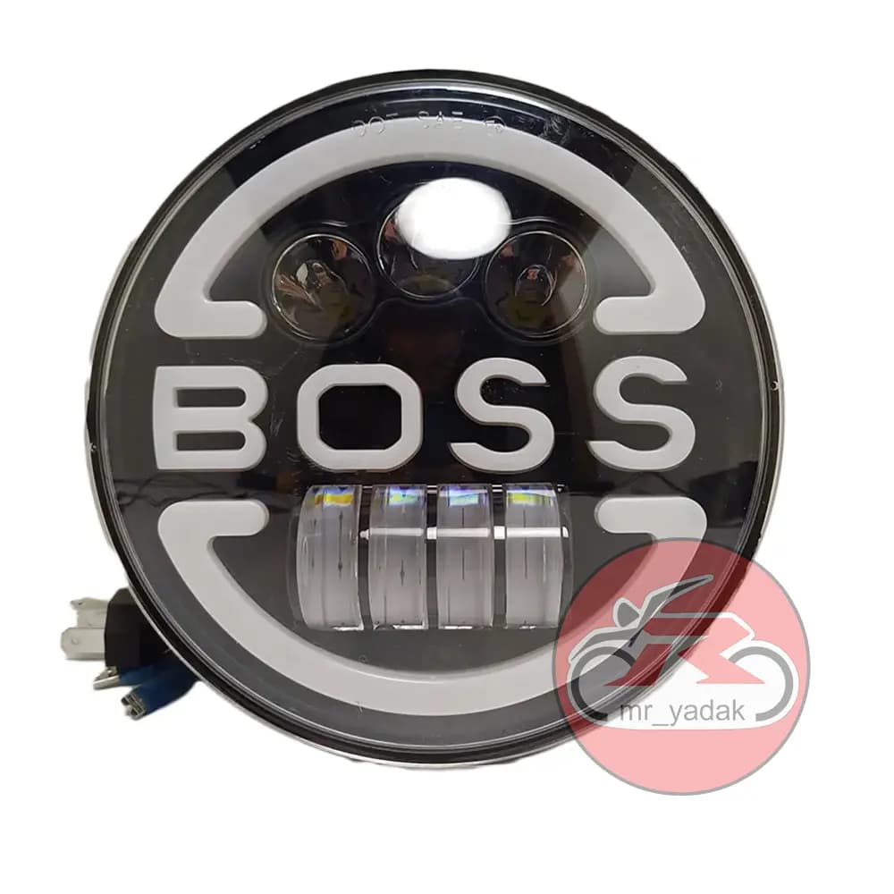 بلوری گرد 7 اینچ BOSS کد 06 مناسب برای موتورسیکلت و ماشین