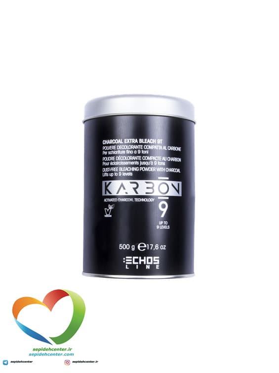 پودر (دکلره) ذغال و بامبو سفید کننده فاقد گرد و غبار اچ اس لاین Echos Line Karbon Charcoal Extra — تصویر ۲