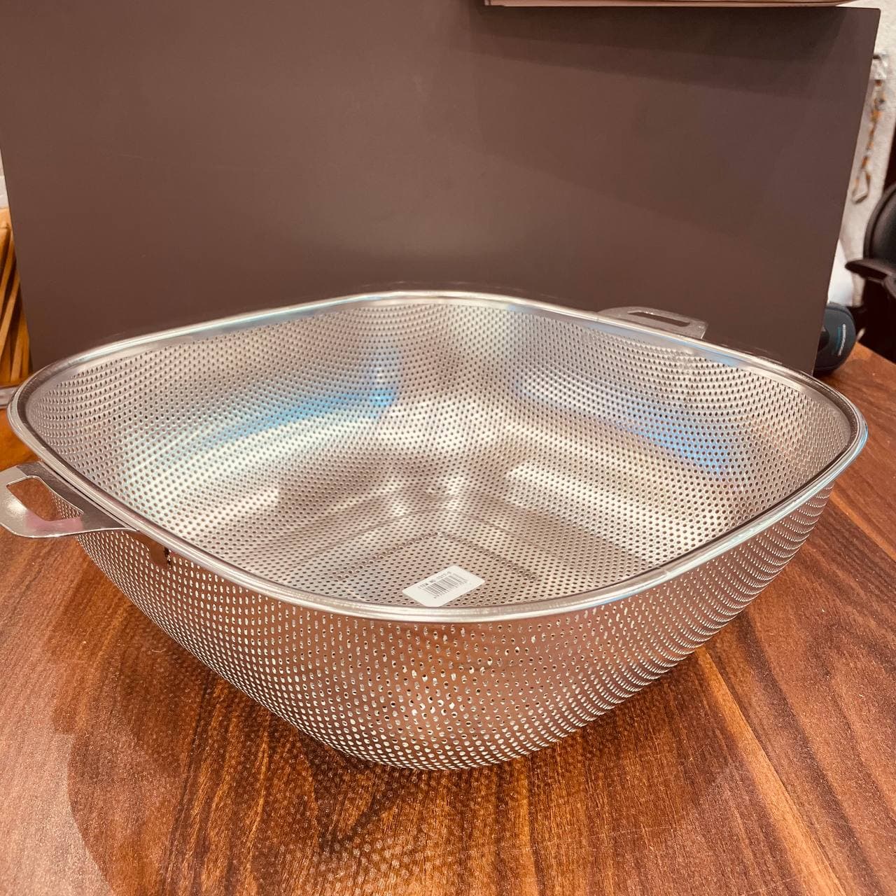 سبد استیل پانچ دسته دار مربع 34cm – 1017-8 — تصویر ۲