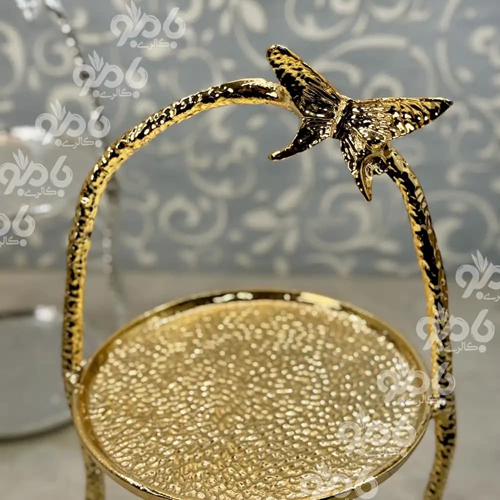 شیرینی آلومینیوم 2طبقه ایوان 290/182 طلایی — تصویر ۲