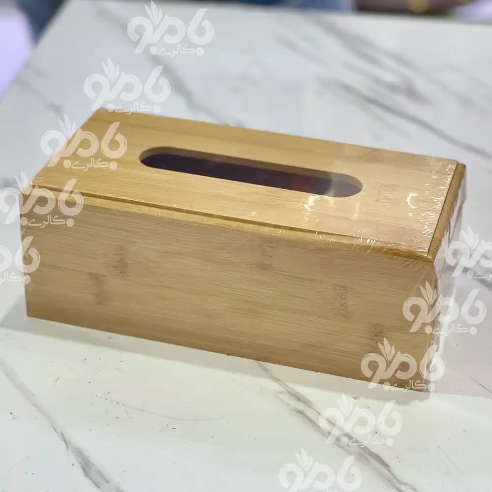 باکس جا دستمال بامبو وارداتی — تصویر ۲