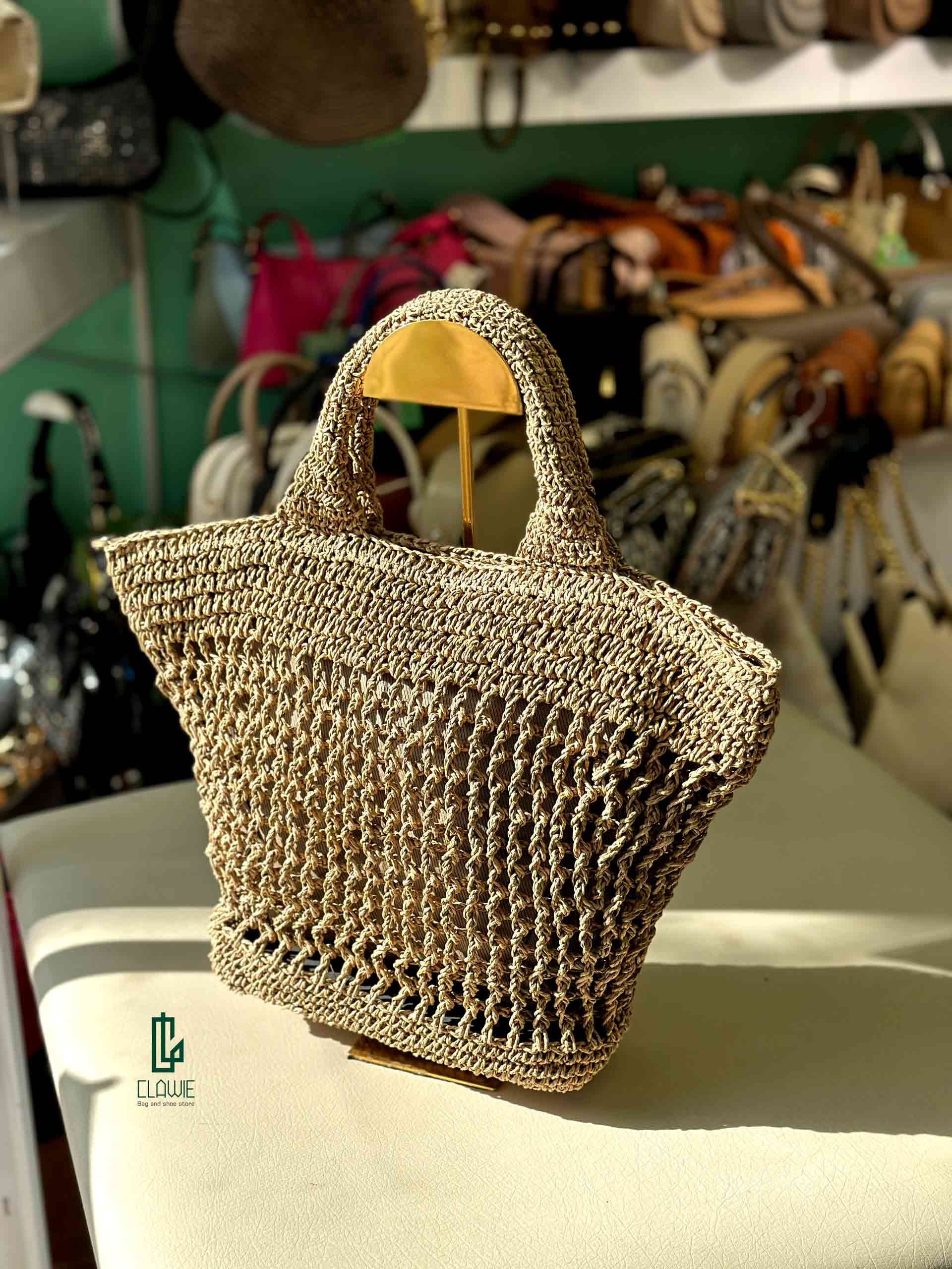 👝 کیف وارداتی رافیا : Summer texture — تصویر ۲