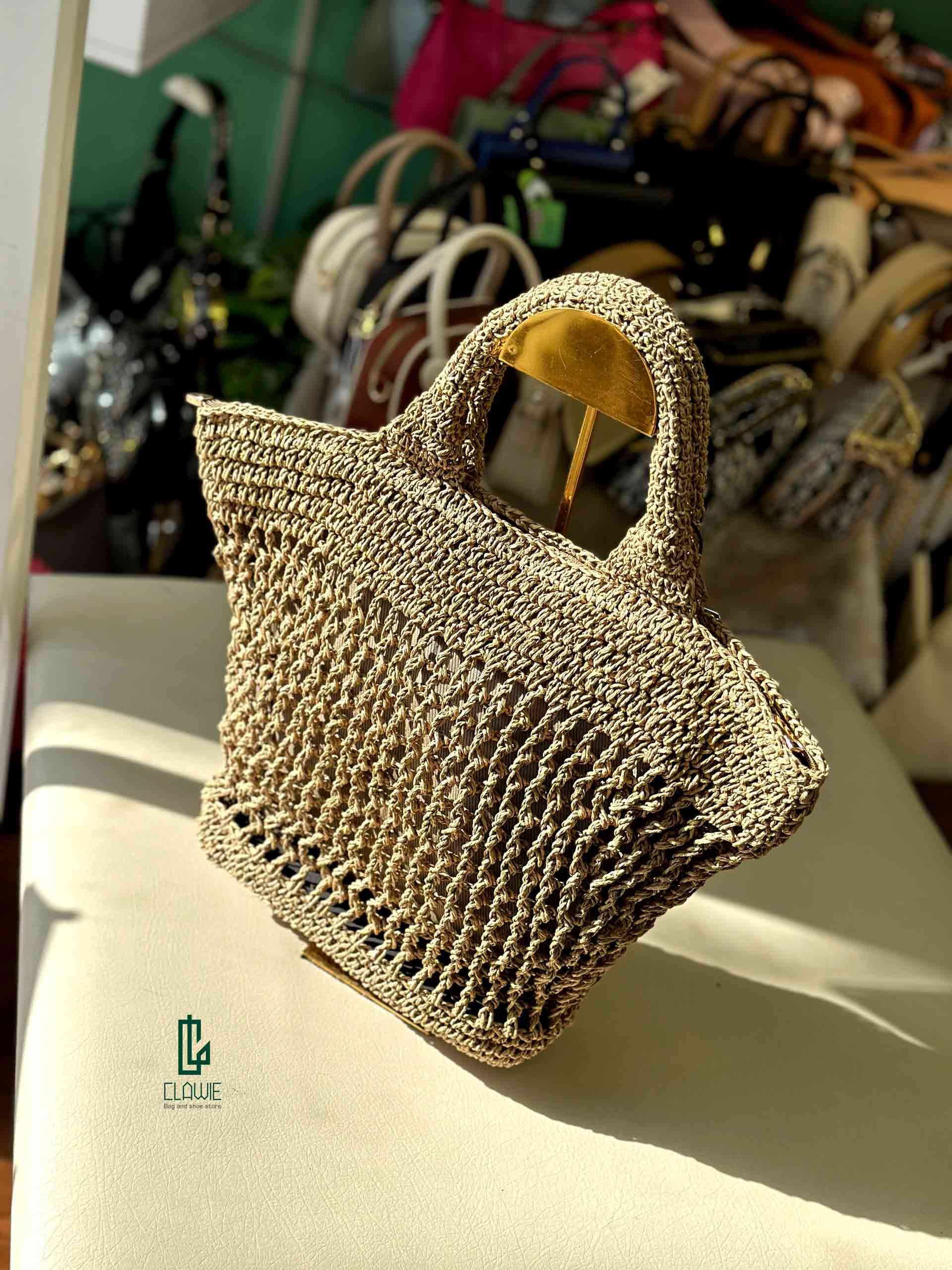 👝 کیف وارداتی رافیا : Summer texture — تصویر ۳
