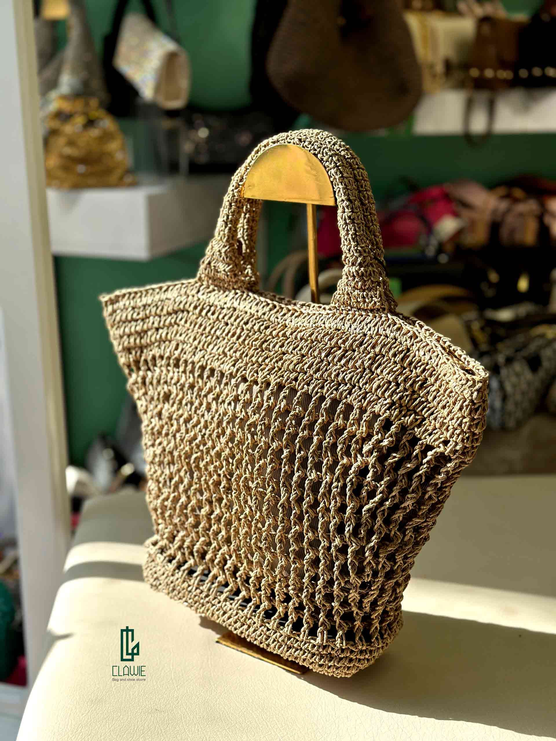 👝 کیف وارداتی رافیا : Summer texture — تصویر ۴
