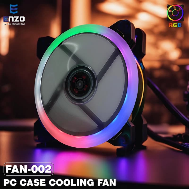 فن کیس گیمینگ 12*12 ENZO FAN-002 — تصویر ۸