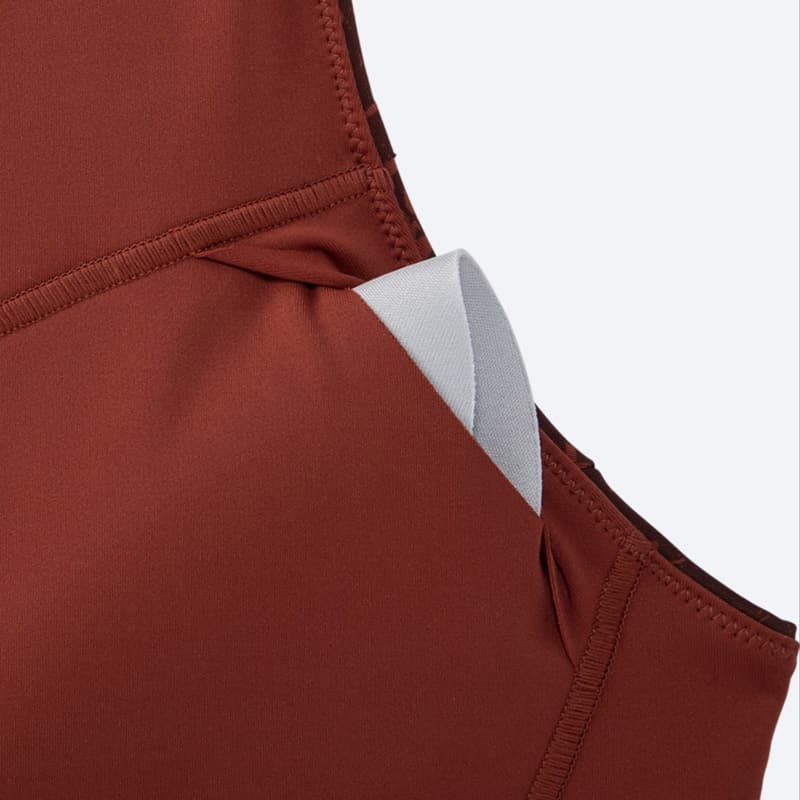 نیمتنه ورزشی بروکس Brooks 3 Pocket Run bra مسی طرح دار — تصویر ۴
