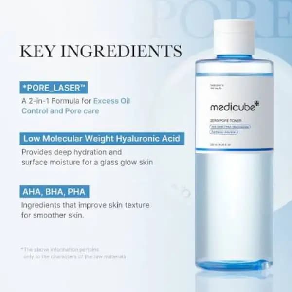تونر لایه بردار و آبرسان منافذ مدیکوب Medicube Zero Pore Toner — تصویر ۴