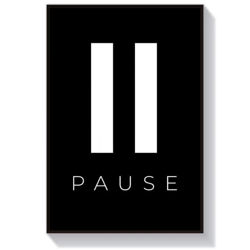 تابلو تایپوگرافی Pause