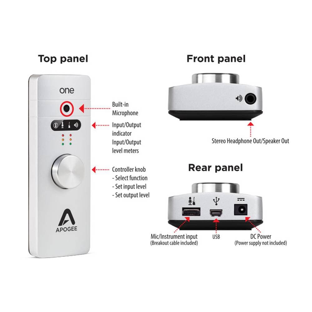 کارت صدا پرتابل با میکروفون Apogee ONE — تصویر ۵