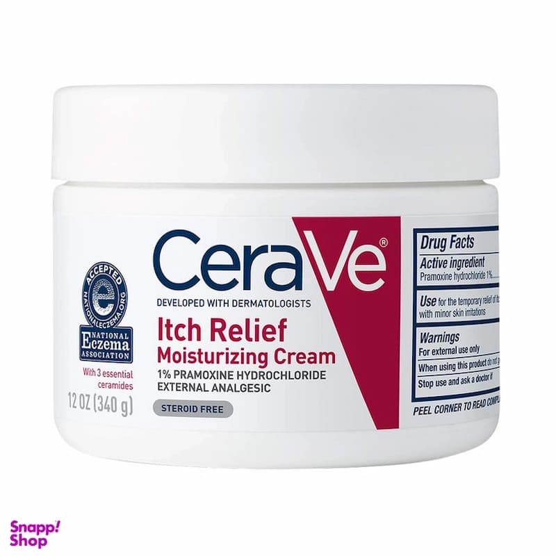 کرم مرطوب کننده تسکیندهنده خارش سراوی 340 گرم CeraVe Itch Relief Moisturizing Cream — تصویر ۵