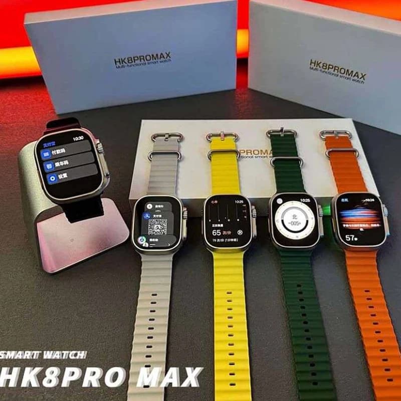 ساعت هوشمند مدل HK8 pro max رنگ بند مشکی کد B18303 — تصویر ۴