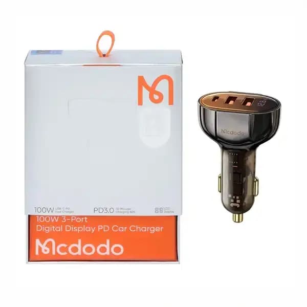 شارژر فندکی سه پورت 100 وات مک دودو CC-2300 — تصویر ۴