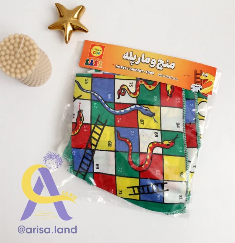 منچ و مارپله پارچه ای ۴۰×۴۰ سانتیمتر — تصویر ۲